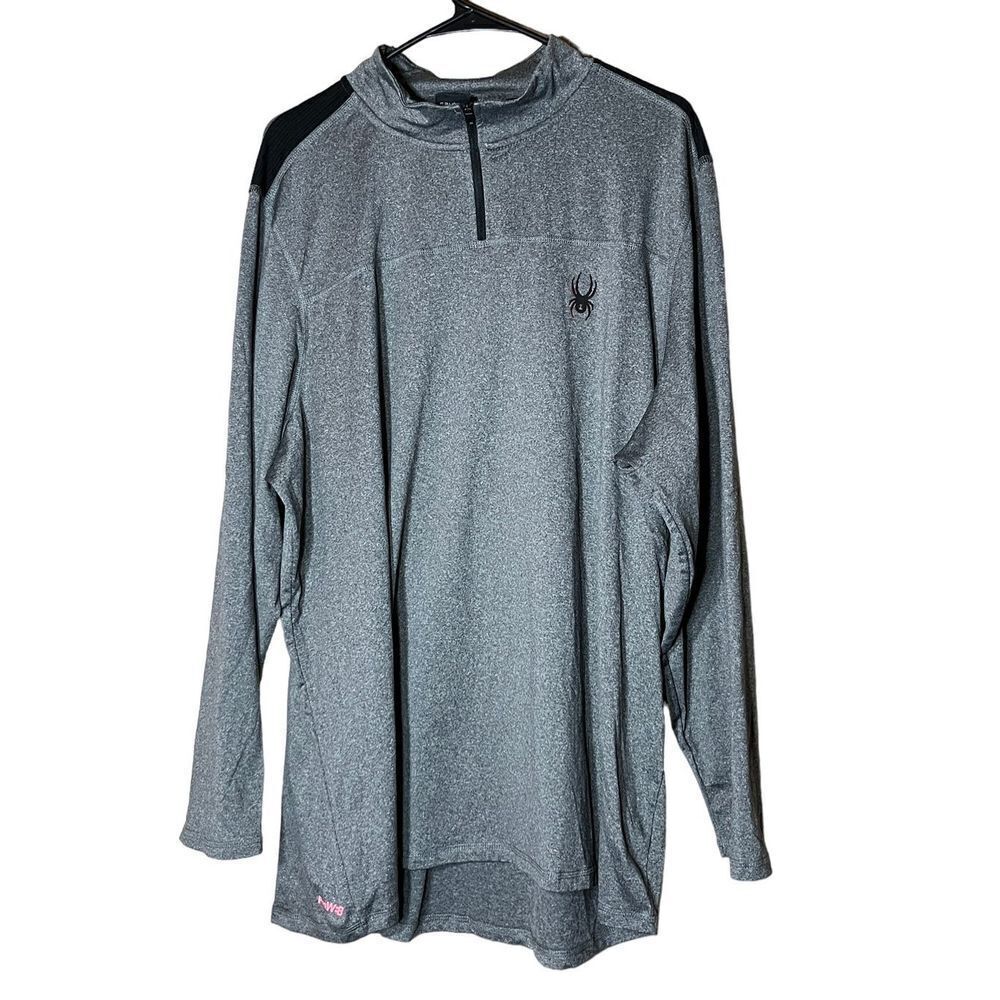 Spyder Active Men’s Performance‎ ¼ Zip, Size XXL, Color Charcoal